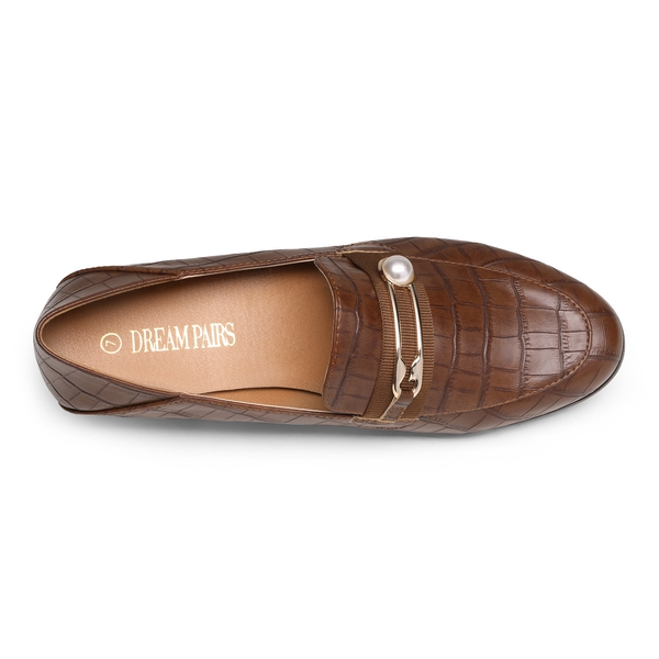 Comfortable Casual Round Toe Loafers - TAN STONE PU - 3